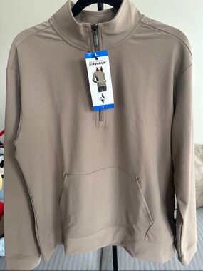NWT Skechers GOwalk Women’s Ribbed Quarter Zip Color Tan , Sizes M& L